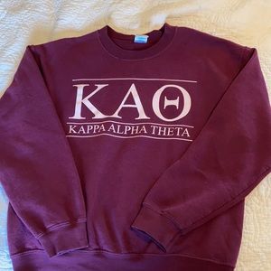 Maroon Kappa Alpha Theta Crewneck